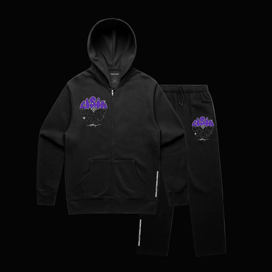 Chrome Wave - Black Sweatsuit